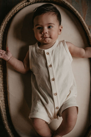 The Simple Folk Beach Bum Playsuit, Grey Melange